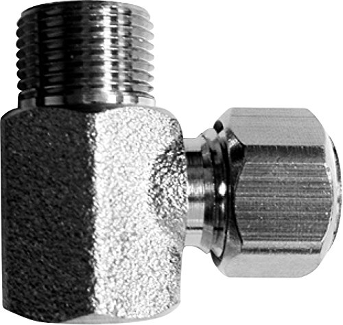 Luxe Bidet 3/8" x 3/8" x 8mm Metal T-adapter with Rubber Washer and Metal Nut