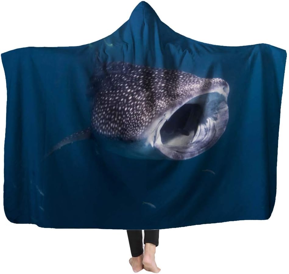 Capsceoll Kids' Blankets and Throw Blanket,Whale Shark Feeding in Western Australia 80X60 Inches Fleece Plush for Girls Boys Kids Blanket for Home