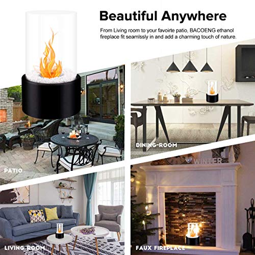 BRIAN & DANY Ventless Tabletop Fireplace Smokeless Clean Indoor Outdoor Fire Pit Portable Fire