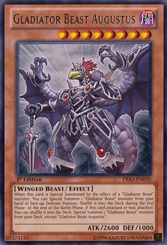 Yu-Gi-Oh! - Gladiator Beast Augustus (PRIO-EN030) - Primal Origin - 1st Edition - Rare