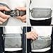 BIRUGEAR Traveling Belt Case Travel Hidden Safe Wasit Wallet Bag for Passports, Money, Credit Cards, Smartphone and IDs - Gray