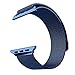 ClockChoice Milanese Loop Stainless Steel Watch Band for 38mm Series 1 & 2 iWatch, BLUE | Unique Magnet Lock, No Buckle Needed, Women and Men Use | Bonus Tempered Glass Screen Protector