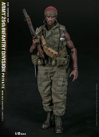Amazon Co Jp 1 12スケールミリタリーアクションフィギュアm79グレネードランチャーを備えた陸軍第25歩兵師団プライベートソルジャーモデルファン向けギフト スポーツ アウトドア