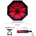 Fidus Inverted Reverse Sun&Rain Car Umbrella Large Windproof Travel UV Umbrella for Women Men - Auto Open Close(Red Rose)
