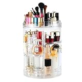 Rotating Makeup Organizer, Boxalls 360 Degree Crystal Adjustable Jewelry Cosmetic Perfumes Display Stand Box, 380 x 260 MM 8 Layers Great Capacity Make Up Storage For Dresser, Bedroom, Bathroom