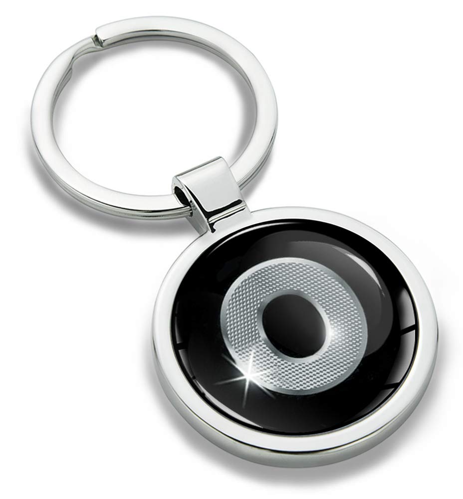 Biomar Labs Letter Keychain Alphabet Initial Keyring 3D Metal Stainless Steel Personalised Initials Charm for Car Keys House Keys Available in Silver (O in Silver KK 15) — image 1