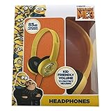 Despicable Me 3 Minions Headphones Kid Safe Adjustable Over-Ear Volume Limiting
