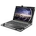 IVSO Lenovo MIIX 320 case - Leather Keyboard Portfolio Stand Cover Case-Will Only fit for Lenovo MIIX 320 10.1 inch Tablet(Dark-Black)