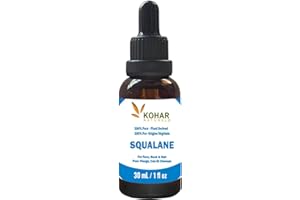 100% Plant Derived Squalane for Face. Non-comedogenic, Light Weight, Non-Greasy Moisturiser Face Oil 30 ml (Pack of 1)