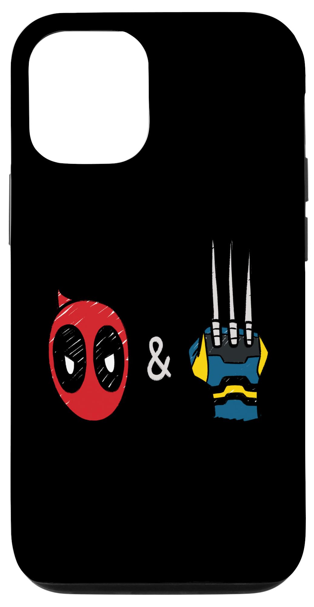 Marvel Studios Deadpool & Wolverine Mask & Claw Emoji Icons Case for iPhone 12/12 Pro