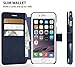 iPhone 7 Wallet Case, Durable and Slim, Lightweight with Classic Design & Ultra-Strong Magnetic Closure, Faux Leather, Navy Blue, Apple 7 (2016)