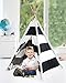 Heritage Kids Play Tent with Stripes, Black/White