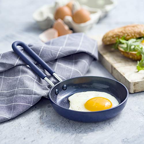 Blue Diamond Cookware Healthy Ceramic Nonstick Mini Egg Pan, Blue The Home Kitchen Store