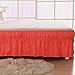 AYASW Bed Skirt Twin Size 14 inch Drop Premium Soft and Cozy 1800 Brushed Microfiber Dust Ruffle Three Fabric Sides Wrap Around BedSkirt Only Cocktail Coral with Elastic No Top Easy On Stable