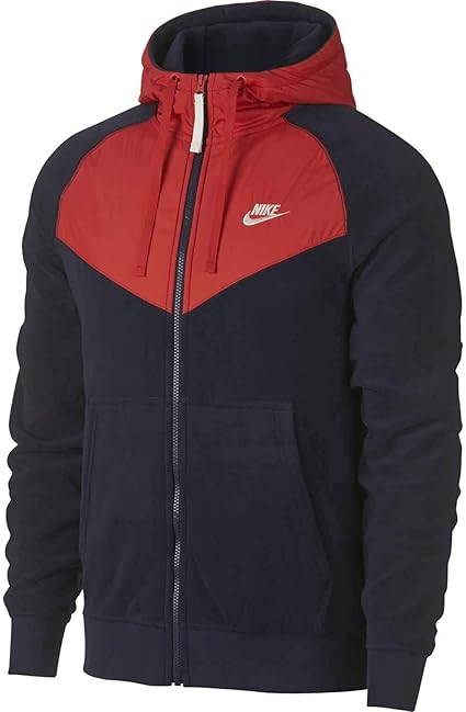 red nike zip up sweater