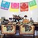 Amosfun Beautiful Papel Picado Banner Multi-Colored Thanksgiving Banners for Fiesta Party Birthday Family Celebrations, Pack of 9
