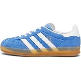 adidas Womens Gazelle Indoor Blue Fusion/Footwear White/Gold Size 9.5