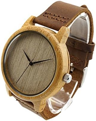 Vintage Wooden Watches Sandal Wood Wristwatches for Men with Bamboo Case