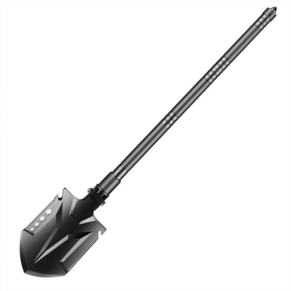 GU YONG TAO Folding Shovel, Portable, compact sturdy Outdoor Multi-Purpose Digging Tool, Advanced Manganese Steel Compact Backpack, Fits hiking, fishing