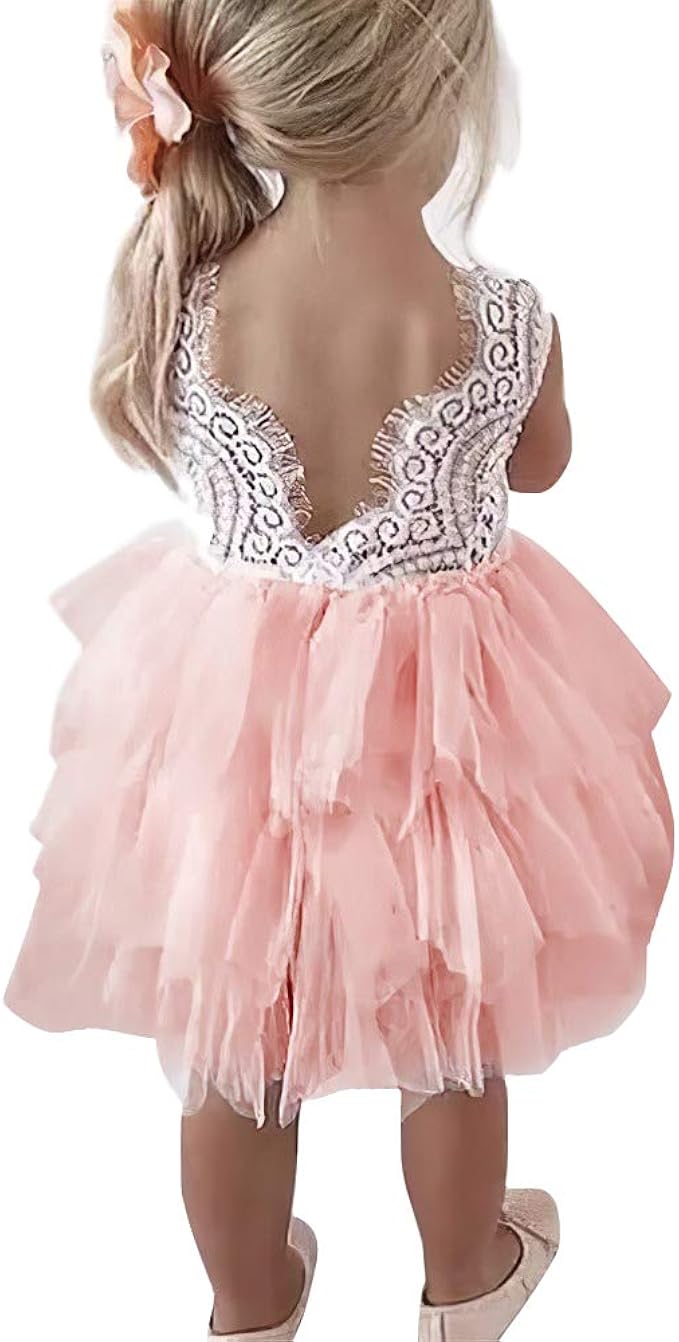 lace tutu flower girl dress