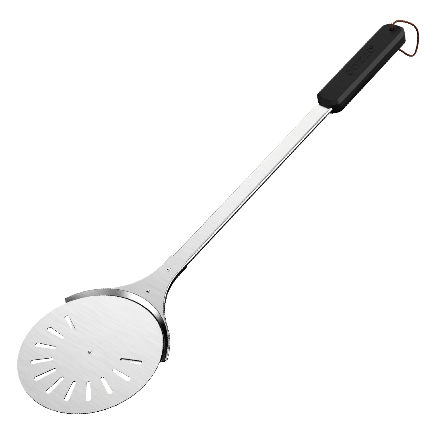 Cozze® Rotating Pizza Peel Ø18 cm, 76 cm Long – Stainless Steel (430) Pizza Turner with Long Handle, Heat-Resistant, Easy to Clean, LFGB