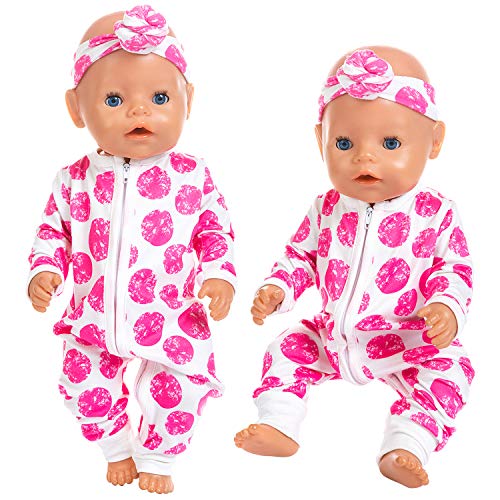 ZITA ELEMENT 5 Sets 15 Inch to 16 Inch Baby Doll Clothes with Dress Bikini Swimsuits Jumpsuit Headband and hathat for New Born Baby Dolls and Bitty Baby Dolls Clothing Outfits and Accessories