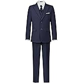 Saruit Boys' Formal Suits Set Dresswear Tuxedo Suit Adjustable Waist with Suspenders Teen Boy Dress Clothes