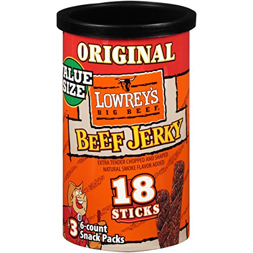 Lowreys Original Beef Jerky Sticks 18 Count Pack Of 8