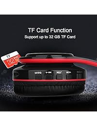 Auriculares Bluetooth GIARIDE con cancelación activa de ruido, estéreo, inalámbricos con entrada de tarjeta TF, línea Aux, auriculares blandos, micrófono integrado y señal plegable para PC, teléfonos móviles, TV, videojuego