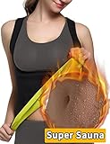 Womens Body Shapers Vest for Weight Loss Slimming Sweat Fat Burner Tank Top M by Glamours