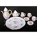 LLY Dollhouse Miniature Dining Ware Porcelain Tea Set Dish Cup Flower Pattern