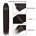 DILUSILK Tape in Hair Extensions Human Hair 100% Remy Hair 20pcs 50g Seamless Skin Weft 18 inch #2 Dark Brown