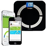Vitasigns VS-3200-B Bluetooth Digital Body Analyzer Scale, Black Glass