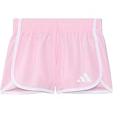 adidas Girls Elastic Waistband Retro Woven Gym Shorts