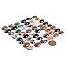 All Natural 24pcs Multi-color 25mm Gemstone Oval Cab Cabochon For Jewelry Making