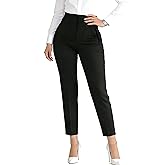 LOVESHOOT Womens Stretchy Dress Pants 2026 Trendy High Waisted Pleated Straight Leg Business Work Casual Trousers