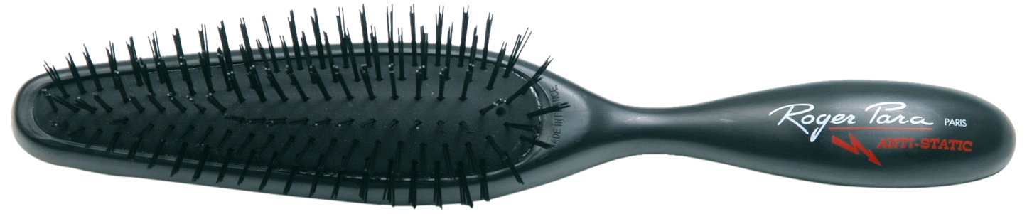 Roger Para Narrow Brush Black 6 Rows Nylon Bristles Pack of 1