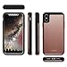iPhone X Case, TORU [Slim Hard Wallet Case Rose Gold] Card Holder ID Slot Protective Dual Layer Cover with Hidden Storage Compartment & Mirror for Apple iPhone X / iPhone 10 (2017) - Rose Gold