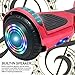 NHT Electric Hoverboard Self Balancing Scooter with Built-in Bluetooth Speaker LED Lights - Safety Certified for Adult Kids Gift (Chrome Rose)