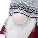 GMOEGEFT Scandinavian Christmas Gnome Plush, Swedish Tomte, Nordic Santa Gnome, Holiday Home Decoration Birthday Gift, 17 Inches (Grey Geometry Pattern Stand)