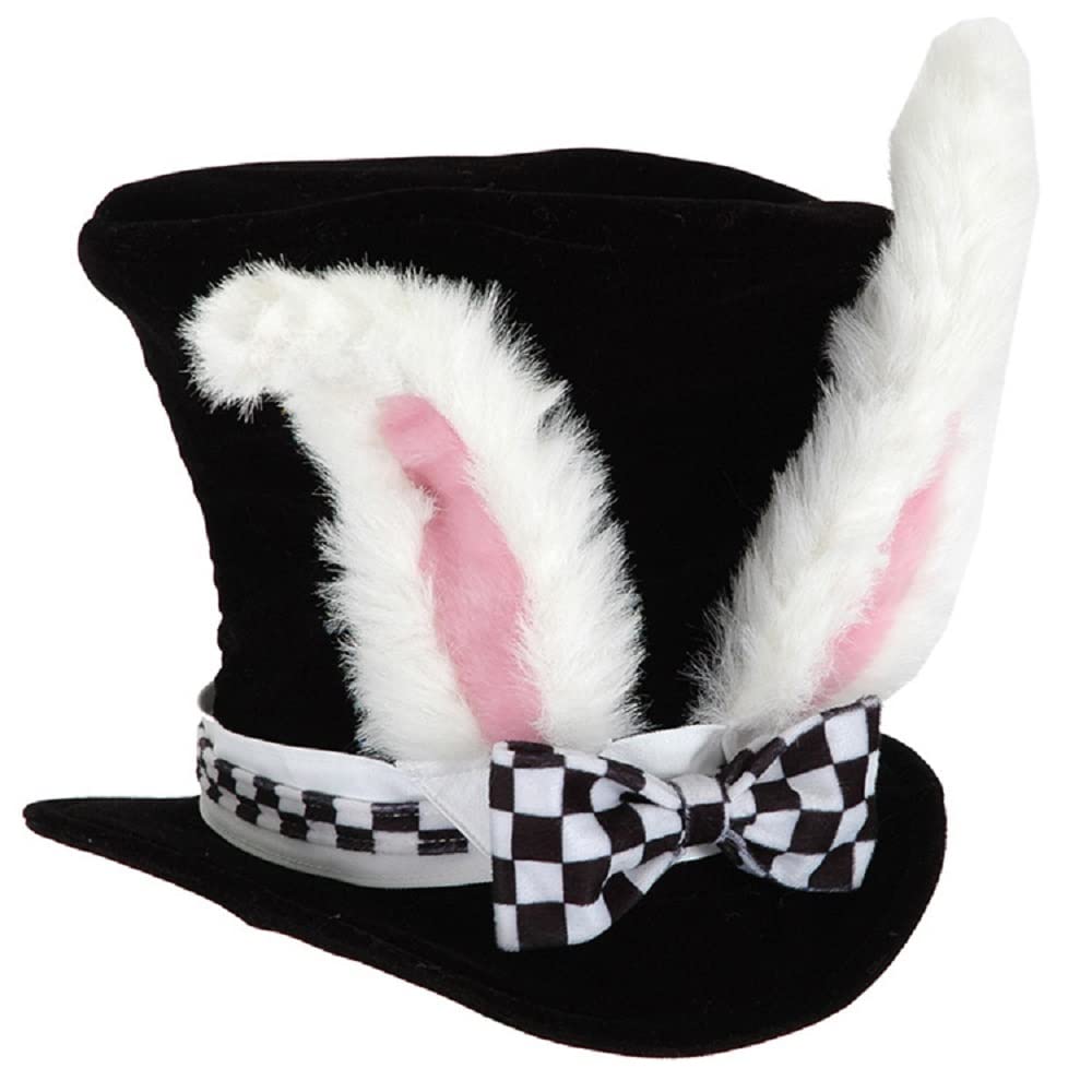 LKQBBSZ Bunny Ear Top Hat, One Size Fits All Velvet, Cute Bunny Ears, Perfect for Easter Parties, Halloween Costumes, Cosplay Accessory, Carnival Hat