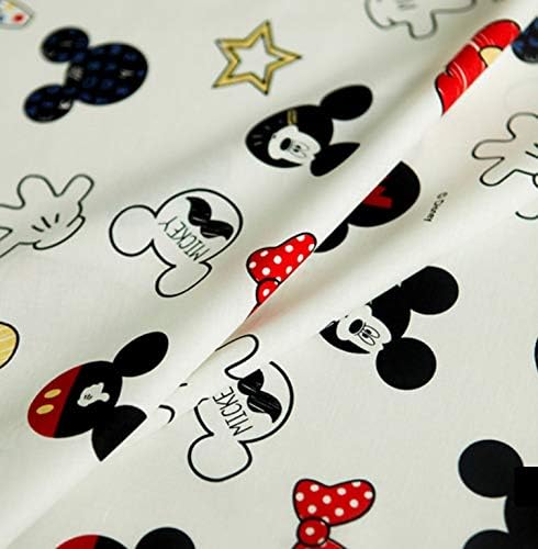 Amazon ディズニーキャラクター生地 ミッキーマウス コットン100 シーチング Disney Mickey Mouse 45cm X 110cm 布 生地 通販