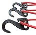 hook and cord Bungee Cord Cargo Net Hook Pack- Secure It Quick - Pack of 10 - Made in America Black