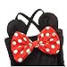 Kid Toddler Baby Girls Bathing Suit Bow Dot One Piece Swimsuit Swimwear, S 2-3t kid girls, Red Black