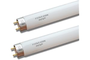 Flyercatch F15T8-D Daylight 15W Fluorescent Bulb,18'' F15T8/DL 6500K T8 Linear Preheat Lighting Lamps, G13 bi-pin Base