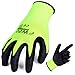 FWPP Latex Coated Work Gloves, Firm Grip for Construction, Gardening Gloves for Men and Women (Size L 12Pairs Yellow GL008003)