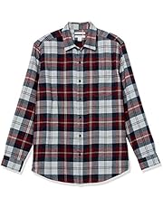 Amazon Essentials Men's Regular-fit Long-Sleeve Plaid Flannel Shirt