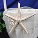 Topwedding Beach Themed Ivory Satin Flower Girl Basket with Sea Star and Seashell