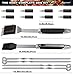 ROMANTICIST 9pc Griddle Accessories with 6.5in Extra Long Deluxe Non-Slip Handle - Premium Griddle Spatula Set in Carrying Bag for Flat Top Grill Hibachi - Perfect Grilling Gift on Birthday Wedding