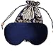 YANIBEST Natural Silk Sleep Mask - Navy Pure Mulberry 22 Momme Silk Eye Mask,Super-Smooth & Soft Comfortable Sleeping Mask for Women Men Night Sleeping,Travel